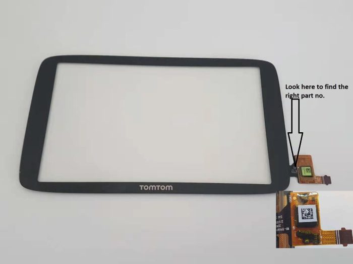 TomTom Go 620 Wi-Fi Touch Screen Digitizer Glass Part no TVS1 5