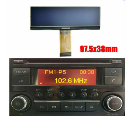 Radio LCD Screen Display For Nissan Qashqai (2010-2014)